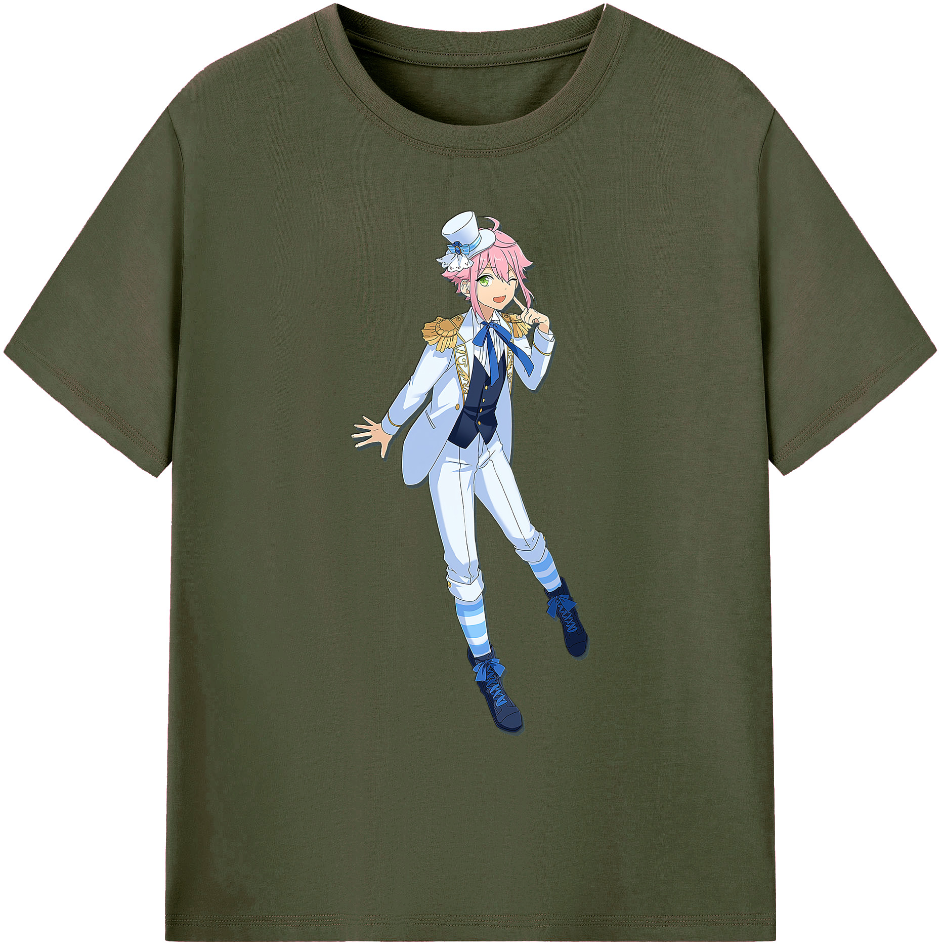 （画像用） あんさんぶるスターズ! Ensemble Stars 綿100％ メンズ半袖Tシャツ｜肌触りやわらか＆通気性